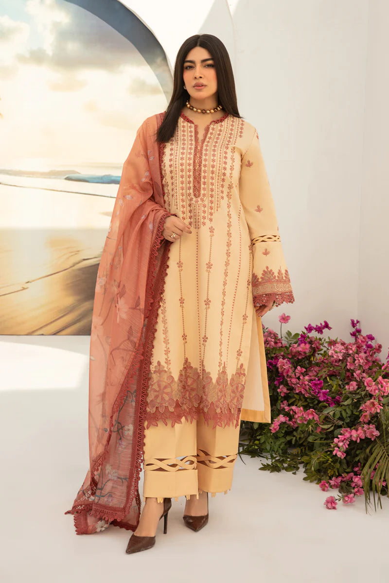 RANG RASIYA FLORENCE SUMMER EDIT '24 UNSTITCHED 3PC SUIT-HAZEL