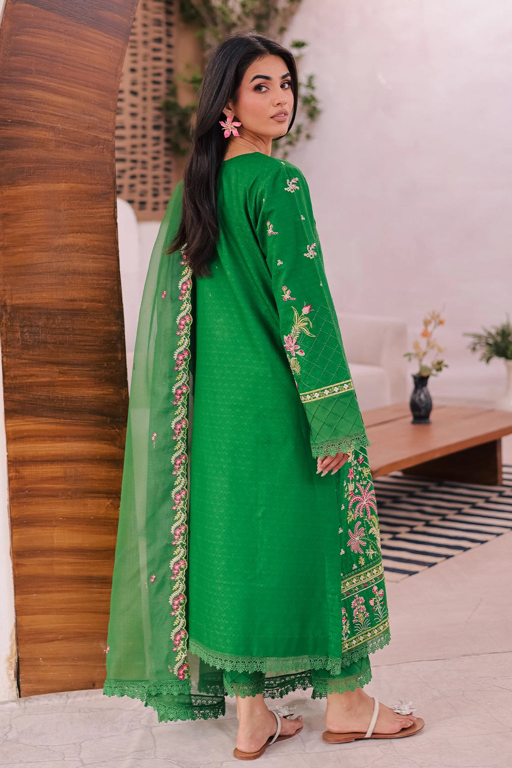 Rashid Tex 3 Piece Premium Embroidered Lawn 451N - IRMA