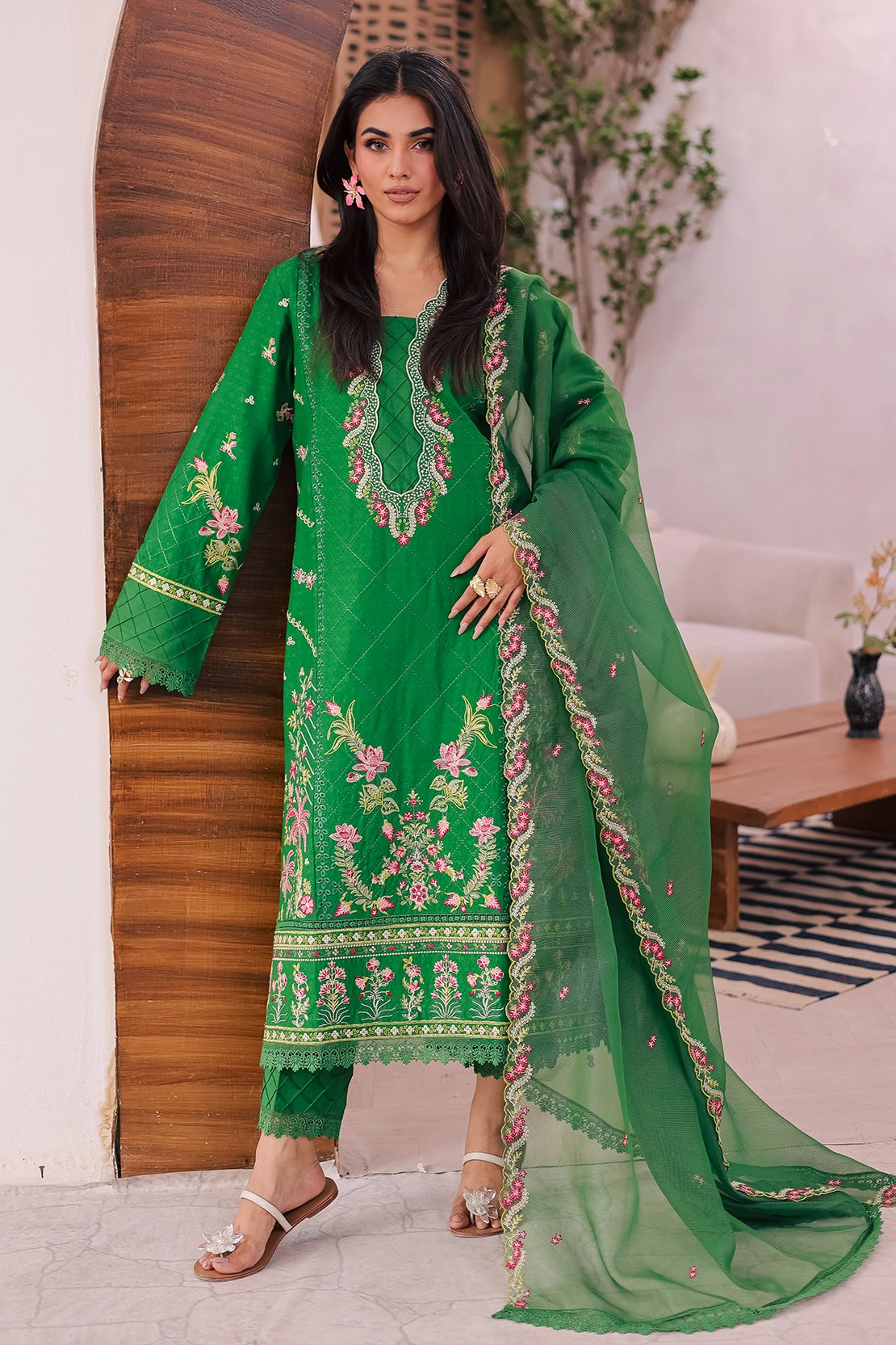 Rashid Tex 3 Piece Premium Embroidered Lawn 451N - IRMA