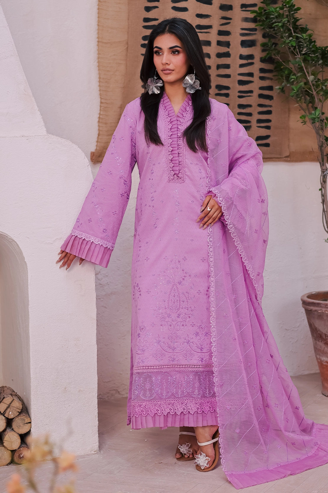 Rashid Tex 3 Piece Premium Embroidered Lawn 454N - IRMA