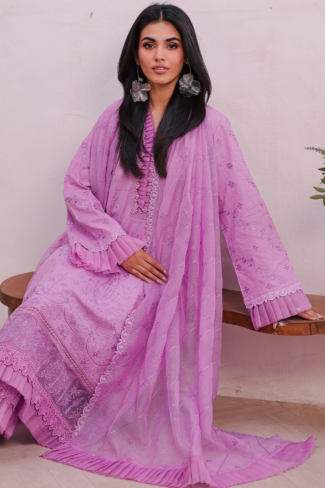 Rashid Tex 3 Piece Premium Embroidered Lawn 454N - IRMA
