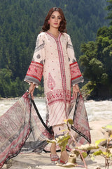 Khas Khawab Kinare  3PC Embroidered Unstitched Lawn Suit KOE-2166