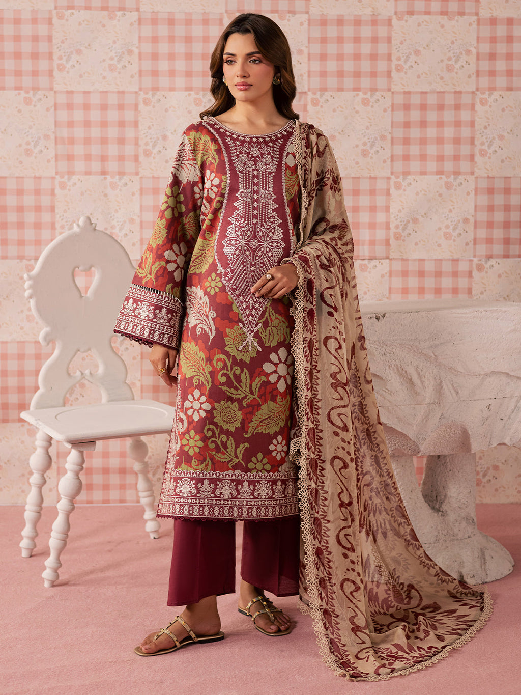 MJ-05 | 3 PC Lawn Mahnur Jahaan Lawn 26