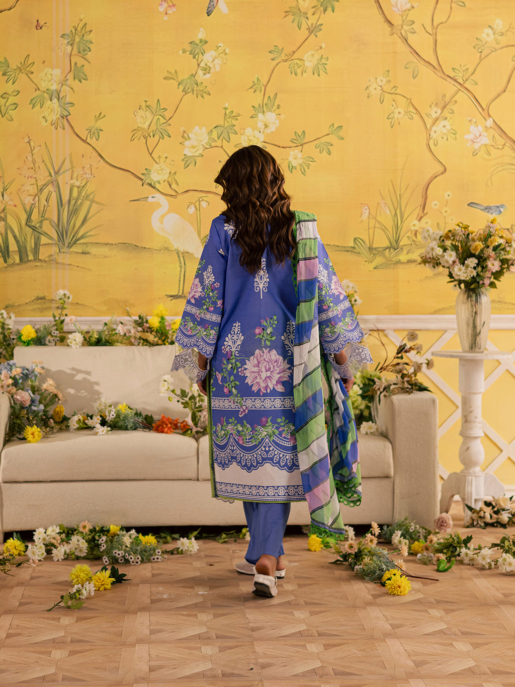 MJ-08 | 3 PC Lawn Unstitched Mahnur Jahaan Lawn 26