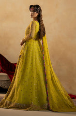 Maryum & Maria Zamani Begum Embroidered Organza Unstitched 3Pc Suit Peridot-(MW23-511)