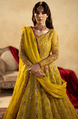 Maryum & Maria Zamani Begum Embroidered Organza Unstitched 3Pc Suit Peridot-(MW23-511)