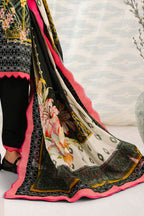 3 Piece Printed Cotton Suit with Printed Denting Lawn Dupatta and Embroidered Neckline