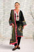 3 Piece Printed Cotton Suit with Printed Denting Lawn Dupatta and Embroidered Neckline