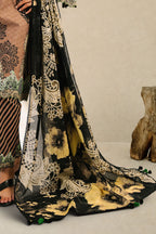 3 Piece Printed Cotton Suit with Printed Denting Lawn Dupatta and Embroidered Neckline