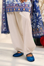 3 Piece Printed Cotton Suit with Printed Denting Lawn Dupatta and Embroidered Neckline
