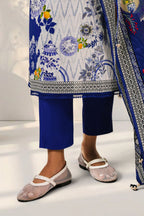 3 Piece Printed Cotton Suit with Printed Lawn Dupatta