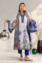 3 Piece Printed Cotton Suit with Printed Lawn Dupatta