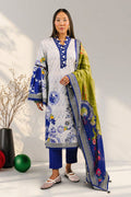 3 Piece Printed Cotton Suit with Printed Lawn Dupatta