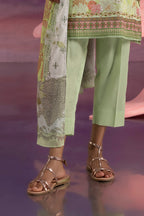 3 Piece Printed Cotton Suit with Printed Lawn Dupatta