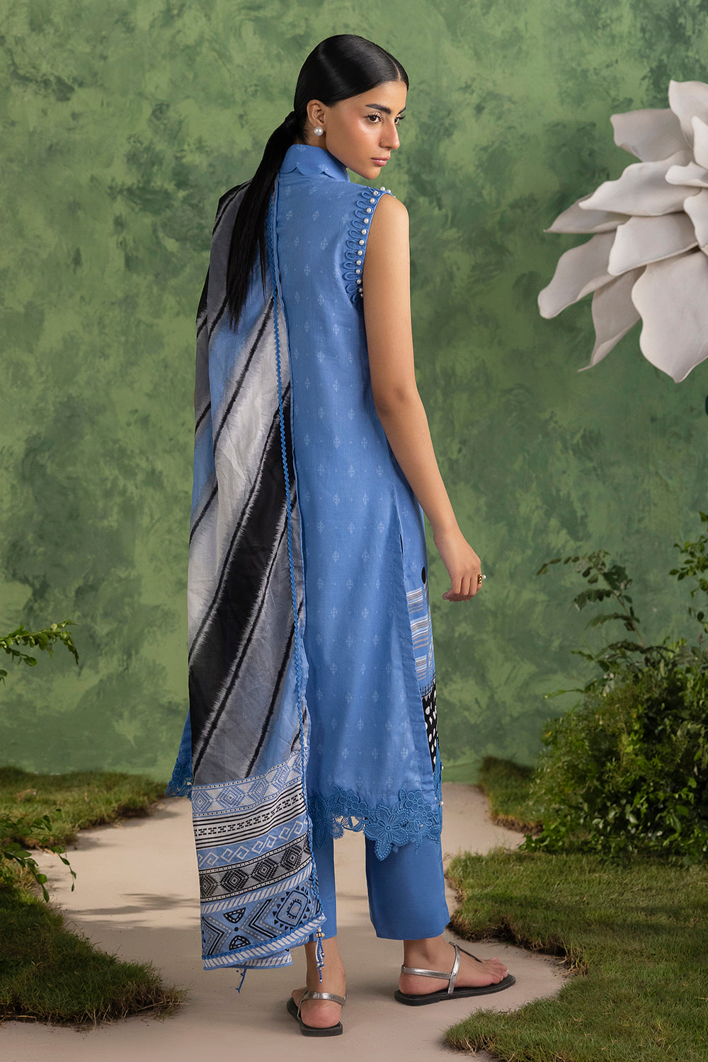 3 Piece Printed Cotton Suit with Printed Lawn Dupatta