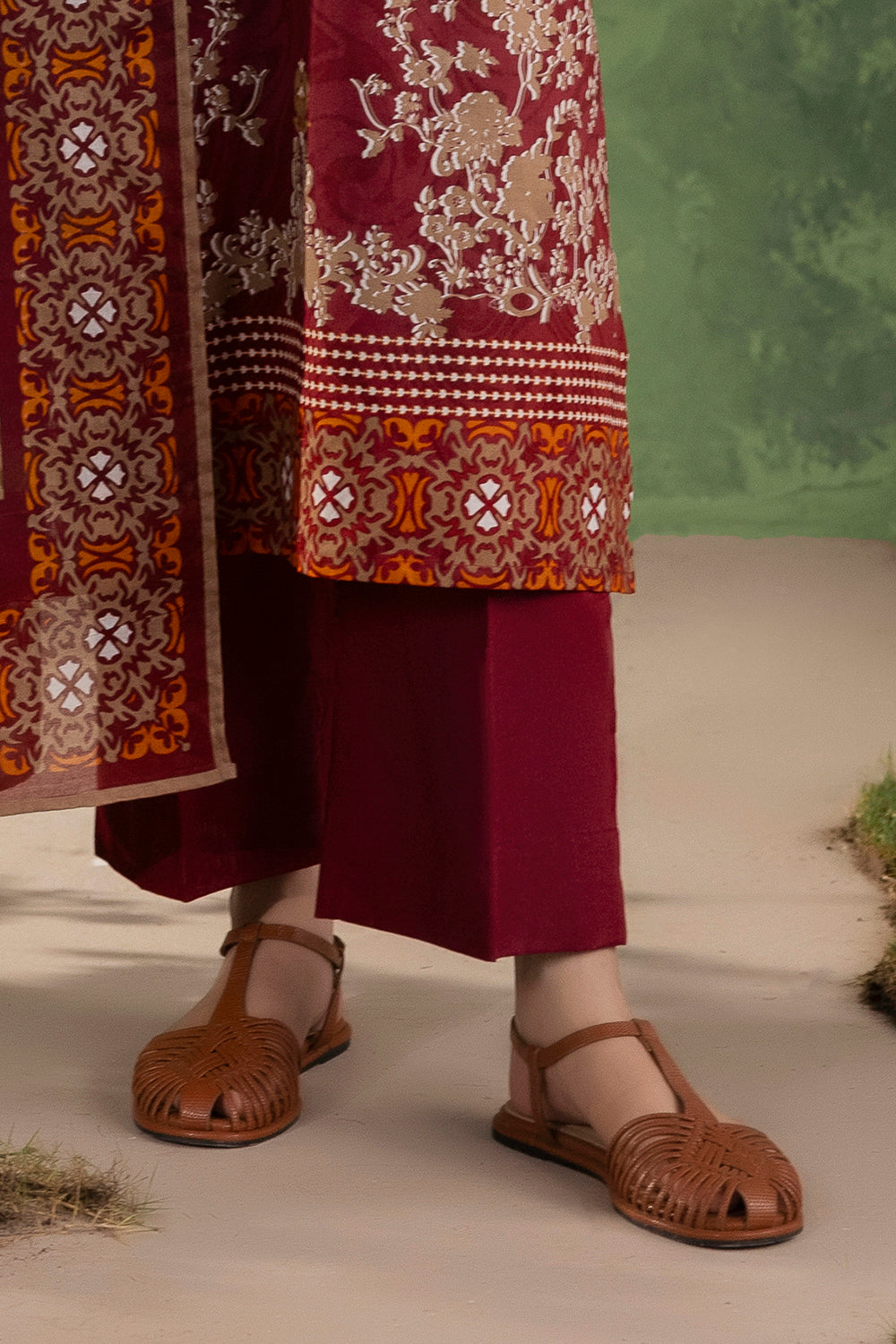 3 Piece Printed Cotton Suit with Printed Lawn Dupatta