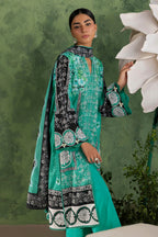 3 Piece Printed Cotton Suit with Printed Lawn Dupatta