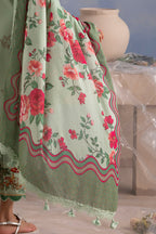 3 Piece Printed Cotton Suit with Printed Lawn Dupatta