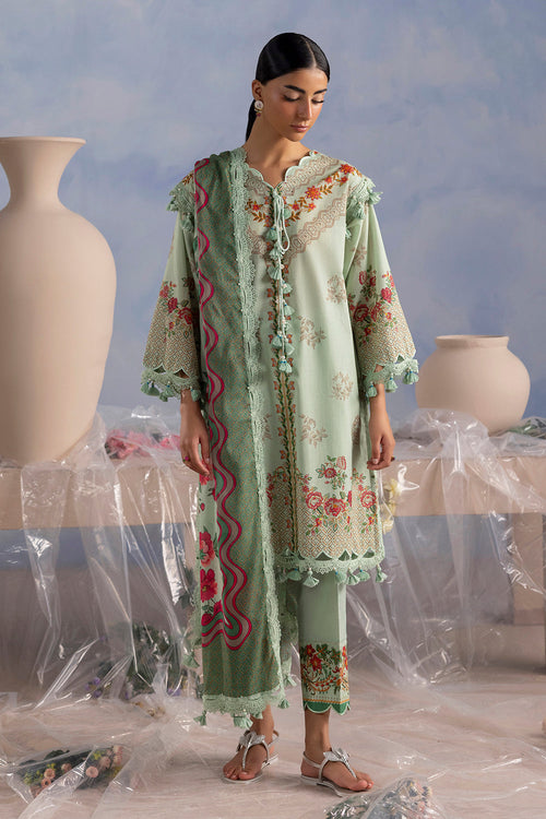 3 Piece Printed Cotton Suit with Printed Lawn Dupatta