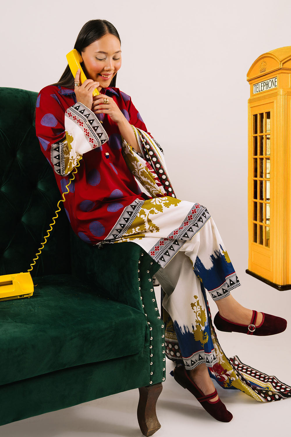 3 Piece Printed Cotton Suit with Printed Lawn Dupatta