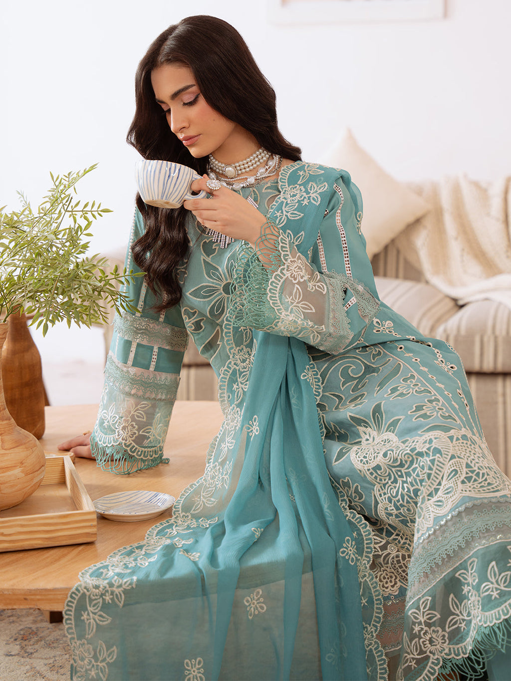 SN-06 | 3 PC Lawn - Unstitched