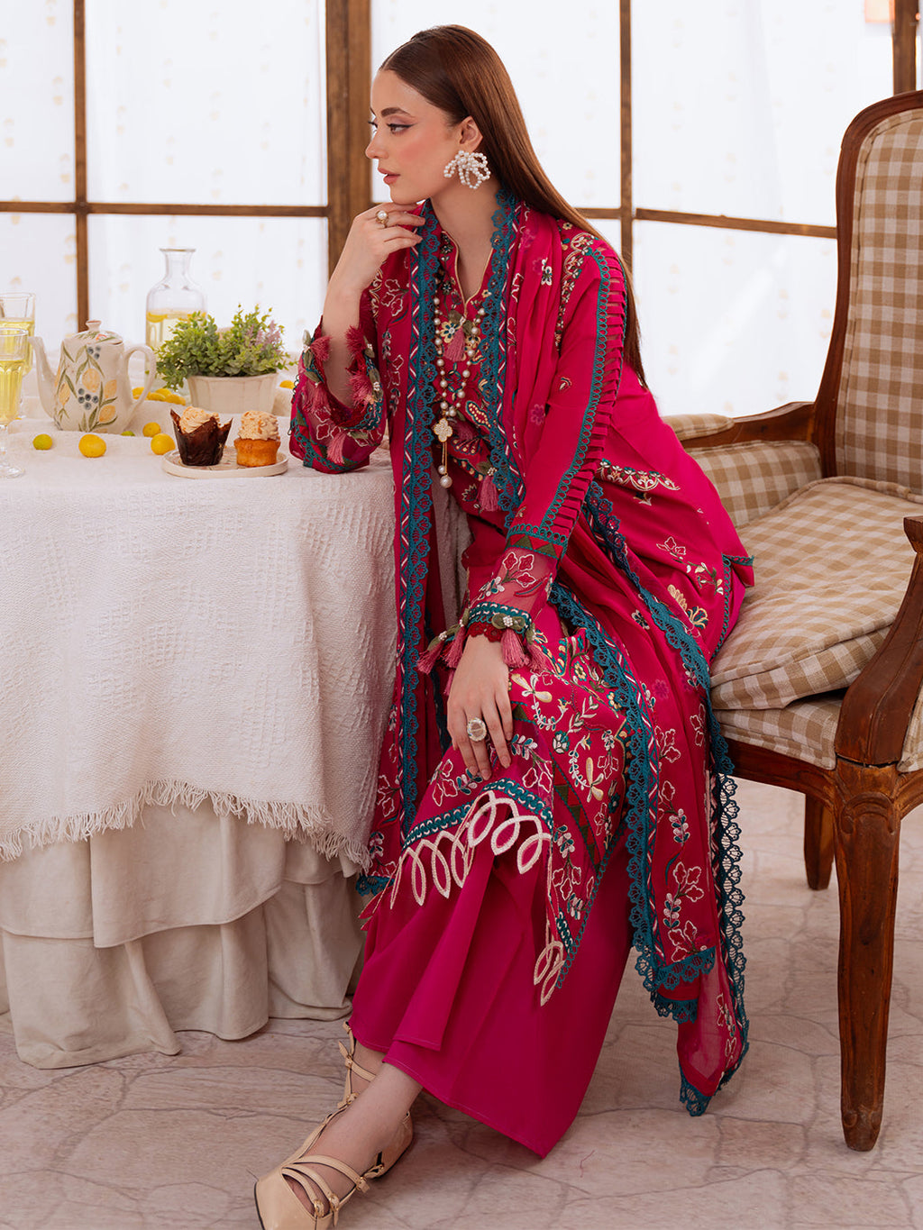 SN-07 | 3 PC Lawn - Unstitched