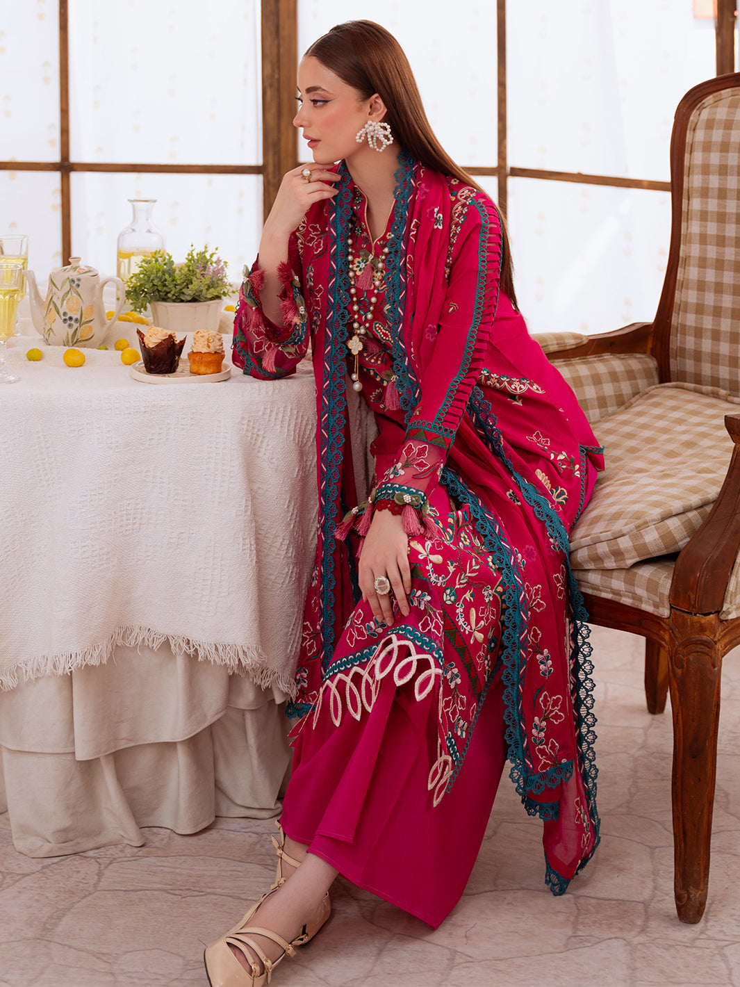 SN-07 | 3 PC Lawn - Unstitched