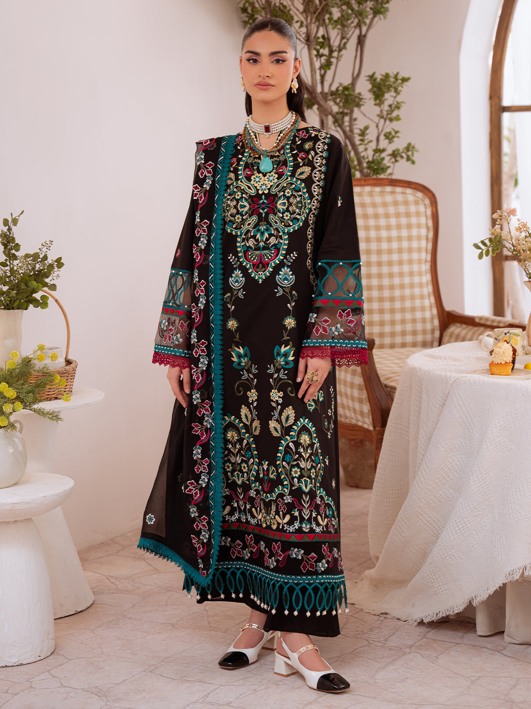 SN-08 | 3 PC Lawn - Unstitched
