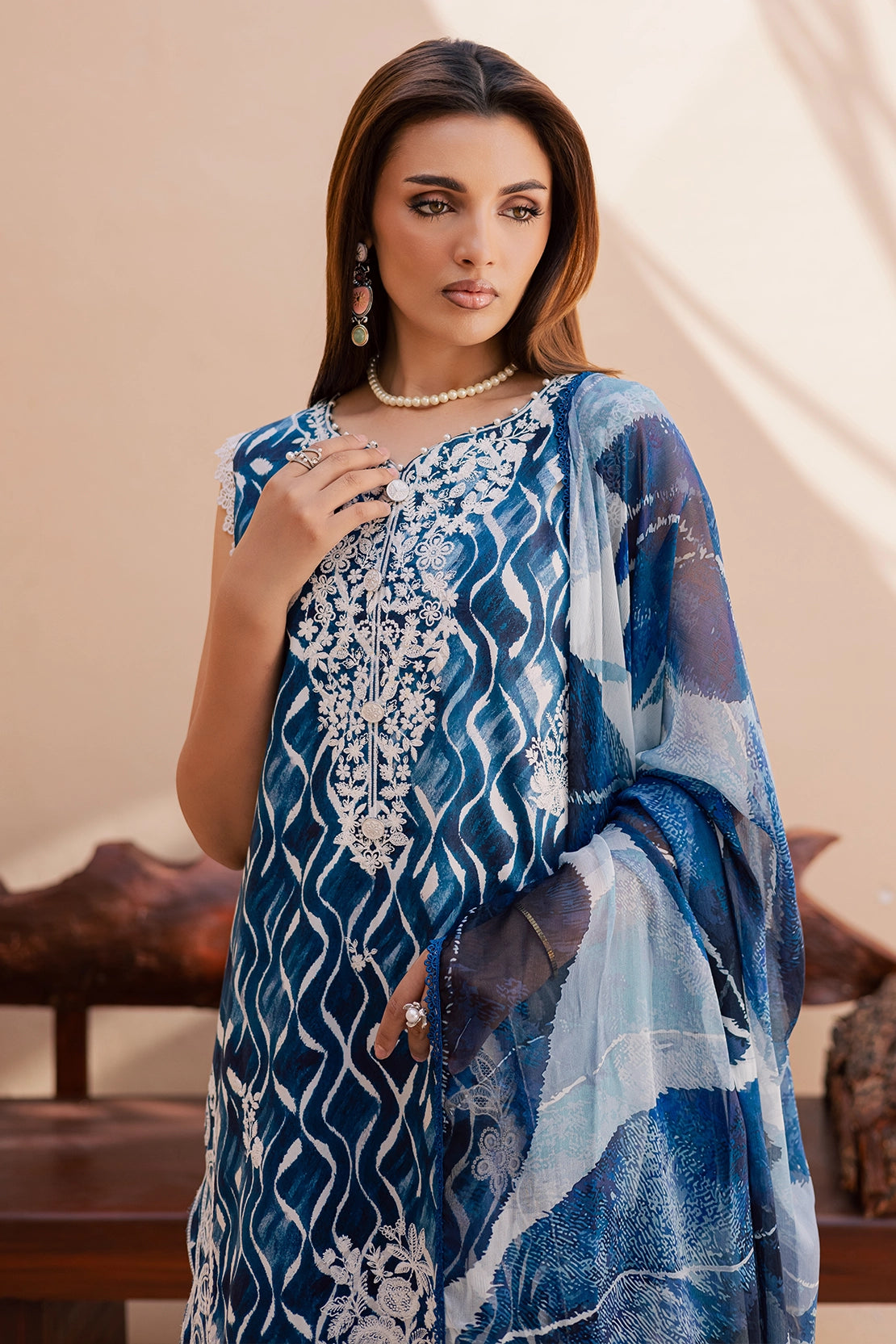 Rashid Tex Savoy Premium Embroidered Lawn – 3734 – Unstitched 3 Piece