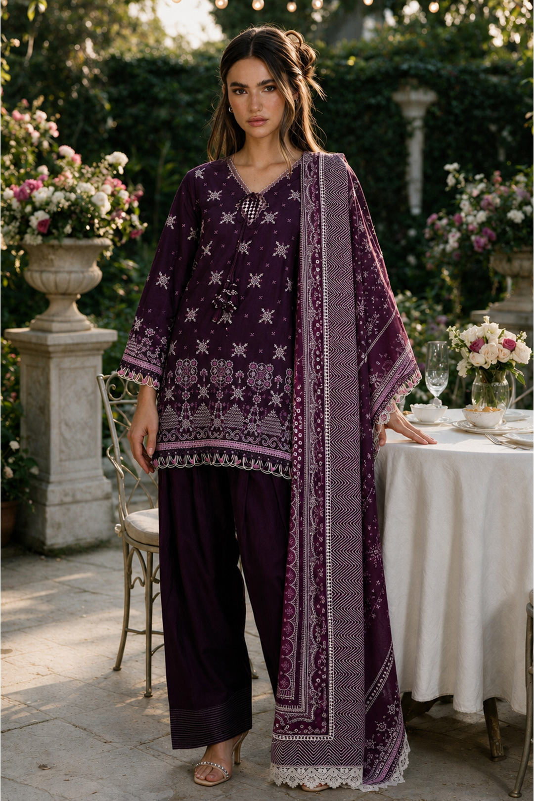 Embroidered Shirt Shalwar Dupatta - 4101 | Zellbury | WUS26E34101
