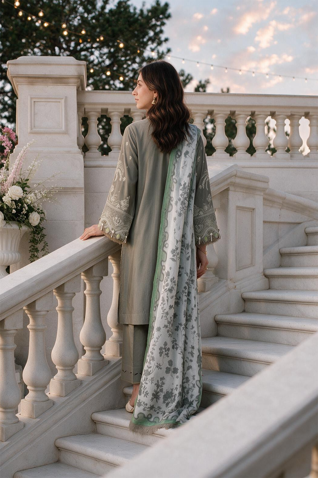 Embroidered Shirt Shalwar Dupatta - 4108 | Zellbury | WUS26E34108