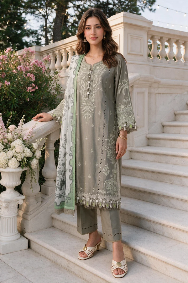 Embroidered Shirt Shalwar Dupatta - 4108