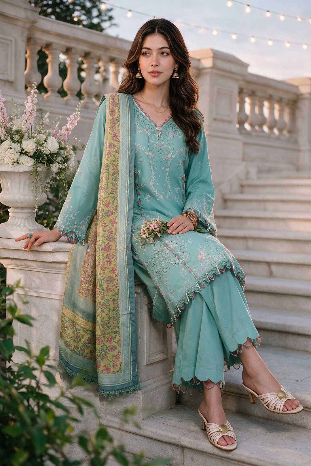 Embroidered Shirt Shalwar Dupatta - 4112 | Zellbury | WUS26E34112