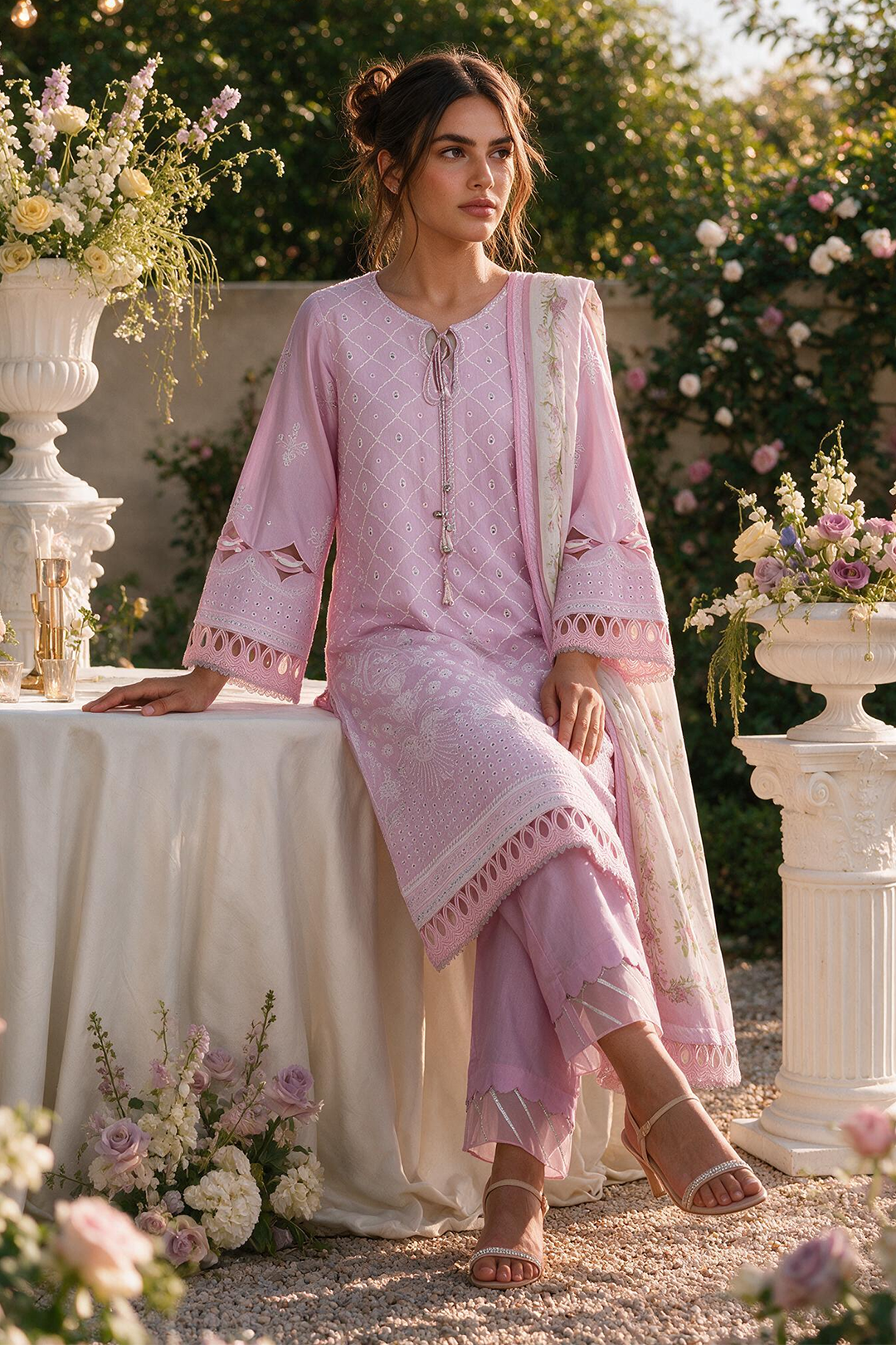 Embroidered Shirt Shalwar Dupatta - 4114 | Zellbury | WUS26E34114
