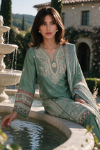 Embroidered Shirt Shalwar Dupatta - 4134
