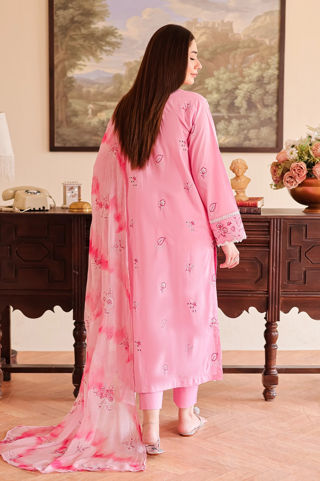 Rashid Tex 3 Piece Premium Embroidered Lawn 502 - White For Summer