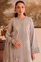 Rashid Tex 3 Piece Premium Embroidered Lawn 505 - White For Summer