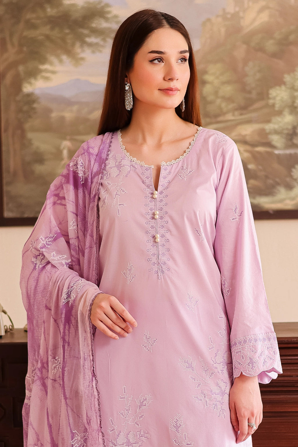 Rashid Tex 3 Piece Premium Embroidered Lawn 506 - White For Summer