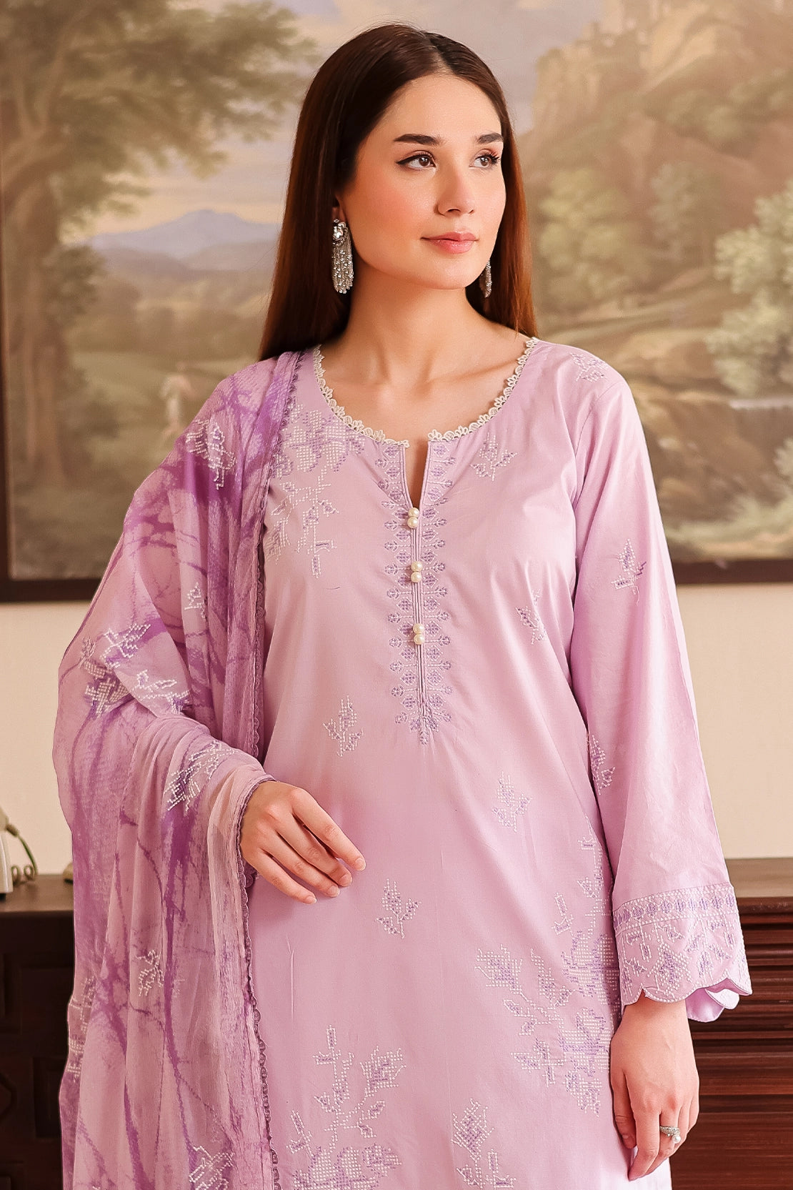 Rashid Tex 3 Piece Premium Embroidered Lawn 506 - White For Summer