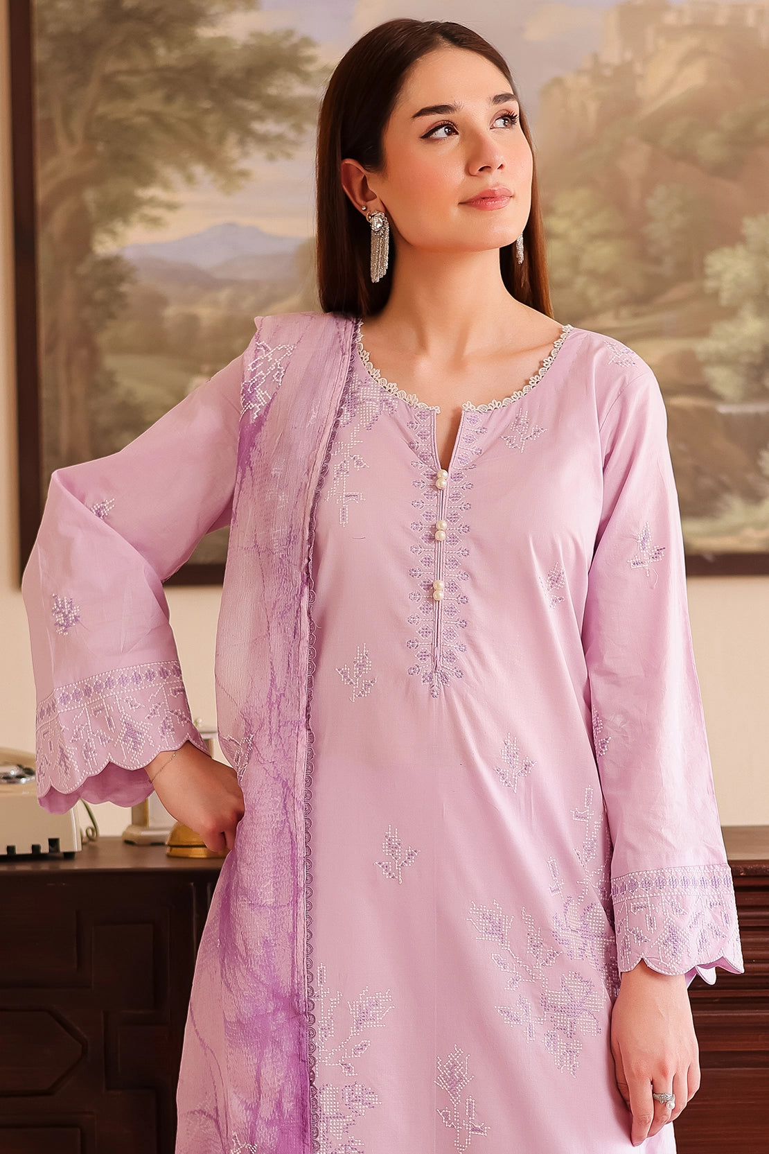 Rashid Tex 3 Piece Premium Embroidered Lawn 506 - White For Summer