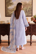 Rashid Tex 3 Piece Premium Embroidered Lawn 507 - White For Summer