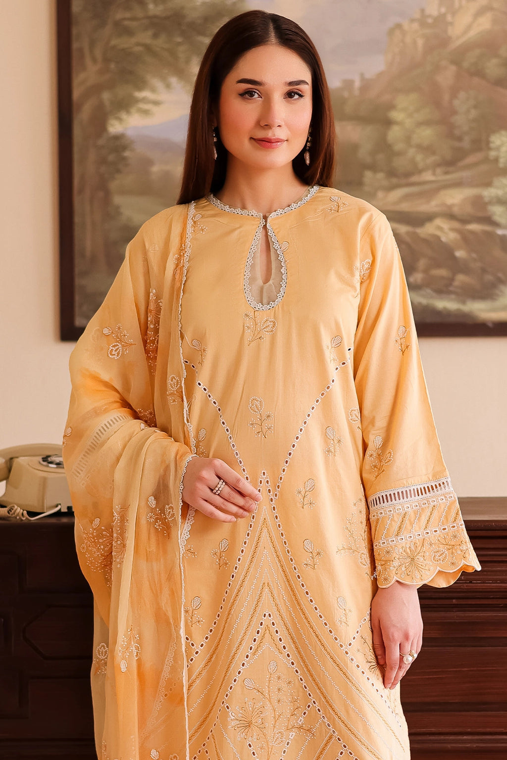 Rashid Tex 3 Piece Premium Embroidered Lawn 509 - White For Summer
