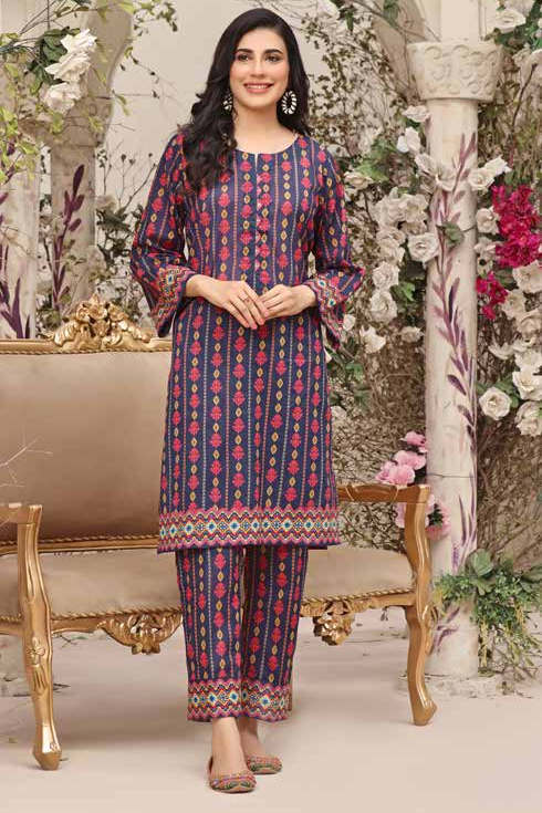 Zoella Allover Printed Lawn Unstitched 2pc Suit-ZLSAP-0008