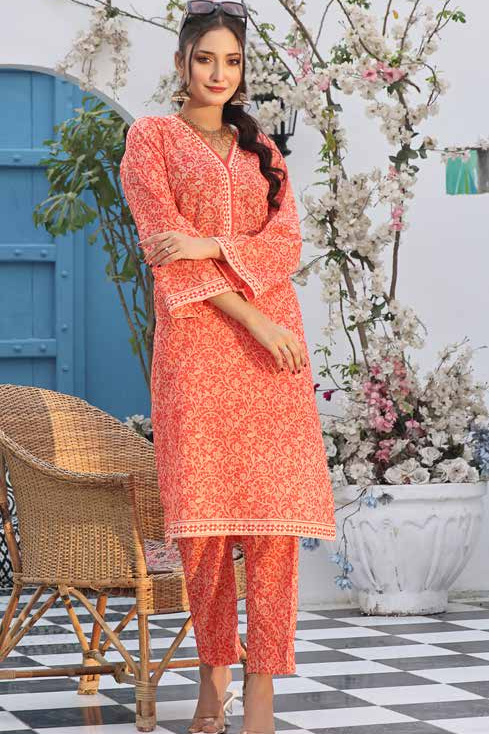 Zoella Allover Printed Lawn Unstitched 2pc Suit-ZLSAP-0009