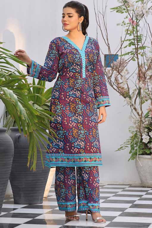 Zoella Allover Printed Lawn Unstitched 2pc Suit-ZLSAP-0011