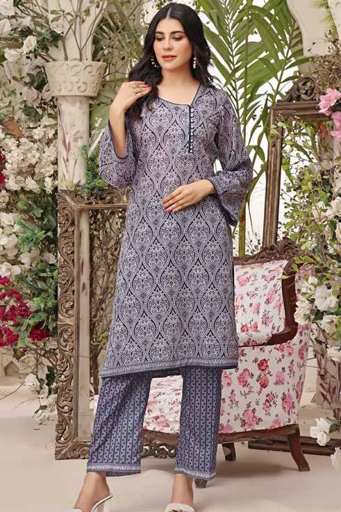 Zoella Allover Printed Lawn Unstitched 2pc Suit-ZLSAP-0013