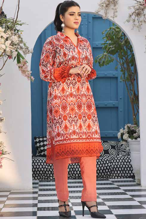 Zoella Allover Printed Lawn Unstitched 2pc Suit-ZLSAP-0017