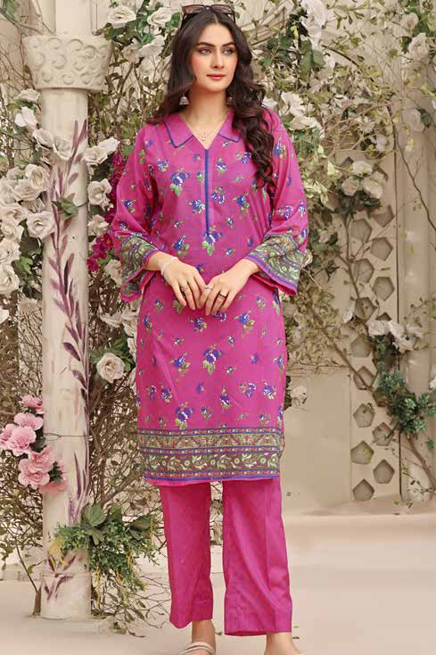 Zoella Allover Printed Lawn Unstitched 2pc Suit-ZLSAP-0018