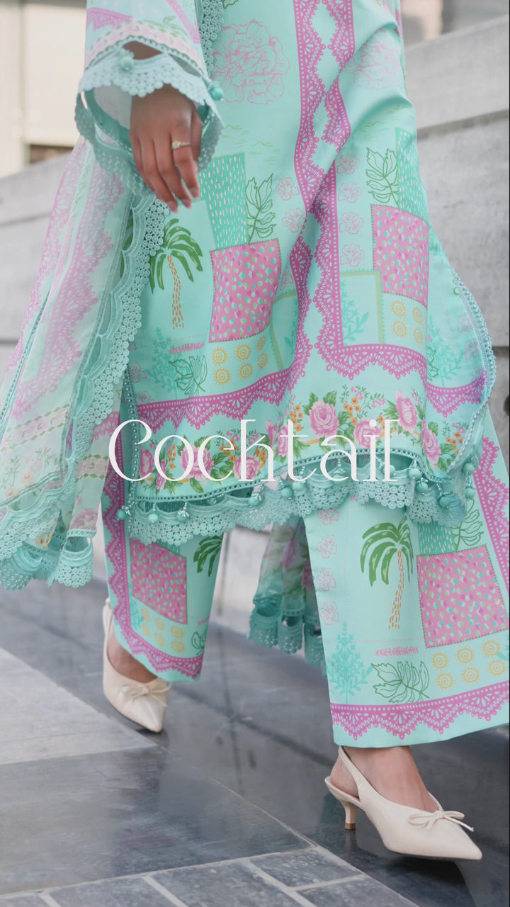 NAQSH Cocktail Summer '26 Aqua Veil Unstitched 3 Piece Suit image 8
