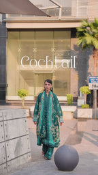 NAQSH Cocktail Summer '26 Teal Tranquil Unstitched 3 Piece Suit image 6